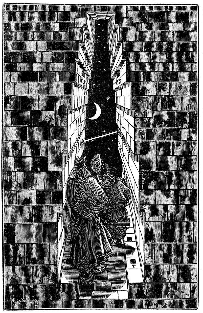 Great Pyramid of Cheops at Giza Being Used as an Astronomical Observatory, 1891 by Unbekannt