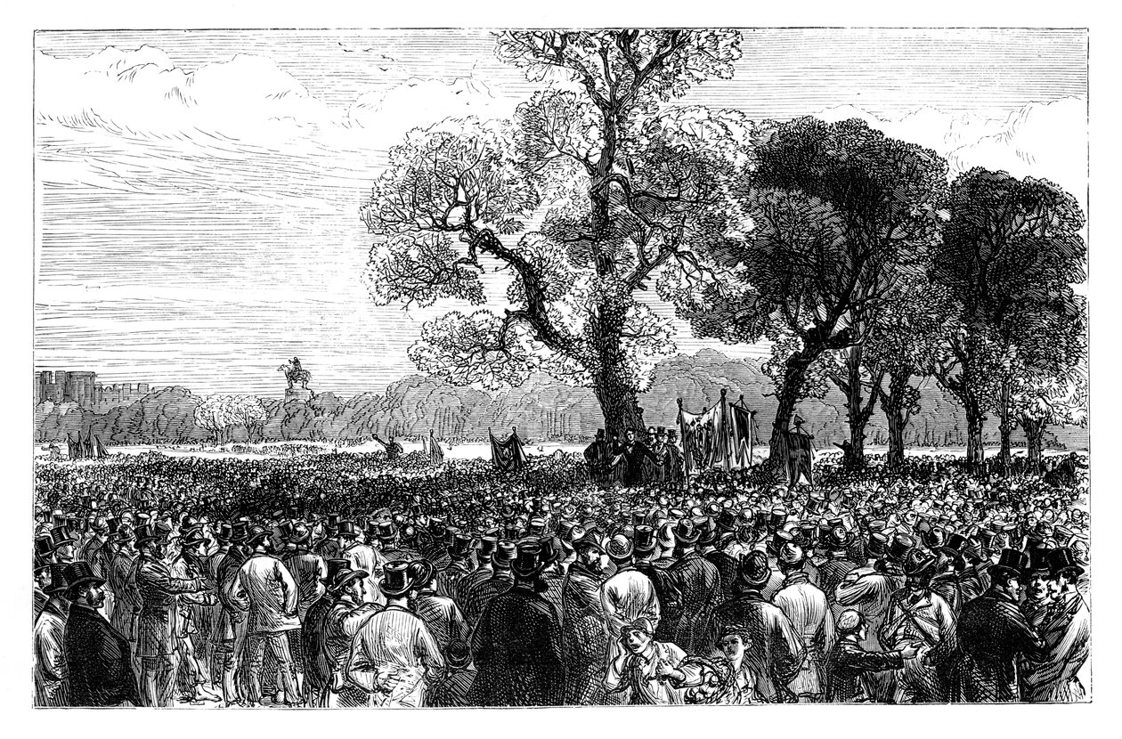 Great demonstration at the Reformers Tree in Hyde Park, London by Unbekannt
