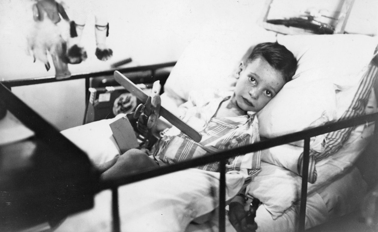 Greek Boy from Pylos Being Nursed in the Sick Bay of the British Battleship HMS Malaya by Unbekannt