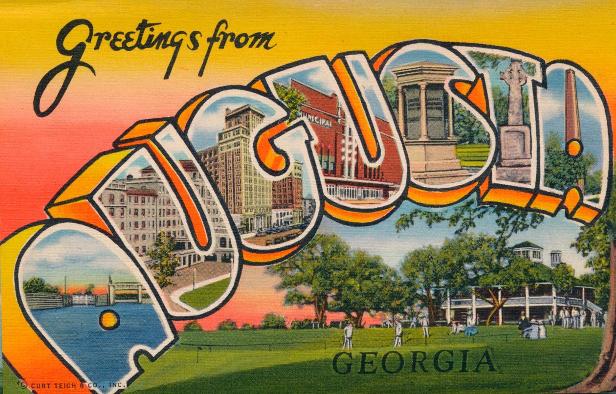 Greetings Card Featuring Augusta, Georgia, 1943 by Unbekannt
