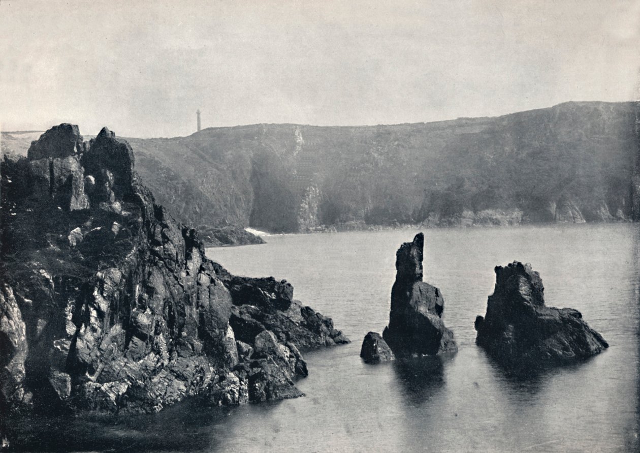 Guernsey - Moulin Huet Bay, with the Dog and Lion Rocks, 1895 by Unbekannt