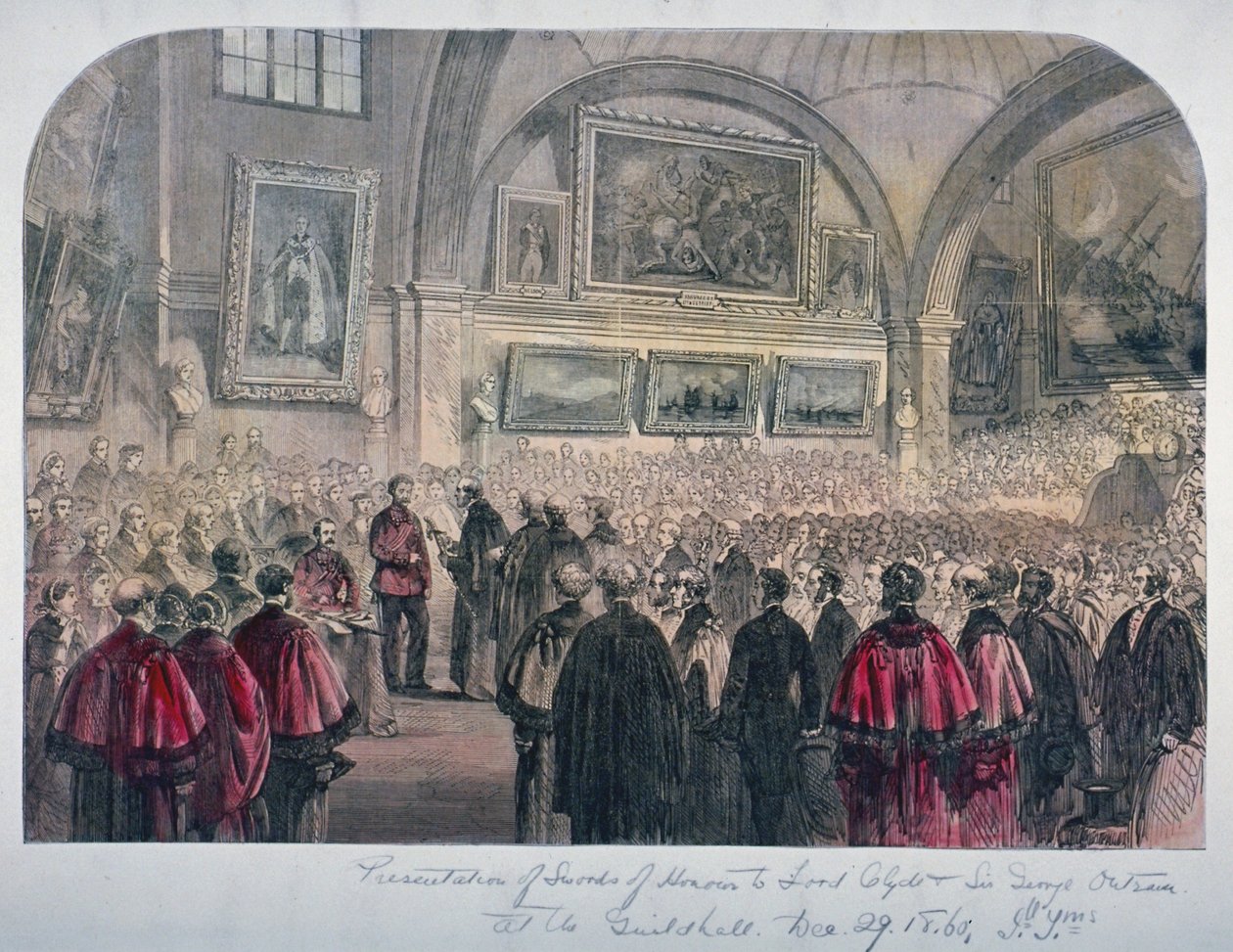 Guildhall Council Chamber, City of London, 1861 by Unbekannt
