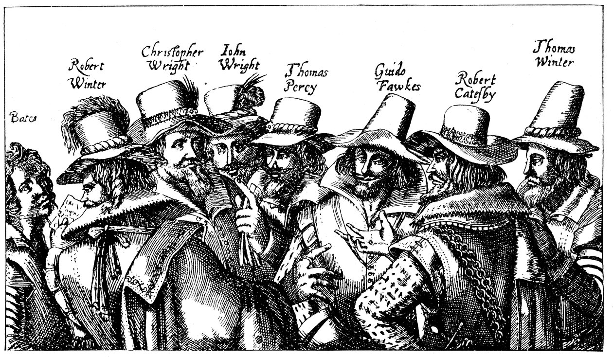 Guy Fawkes and the Gunpowder Plotters, 1605 by Unbekannt