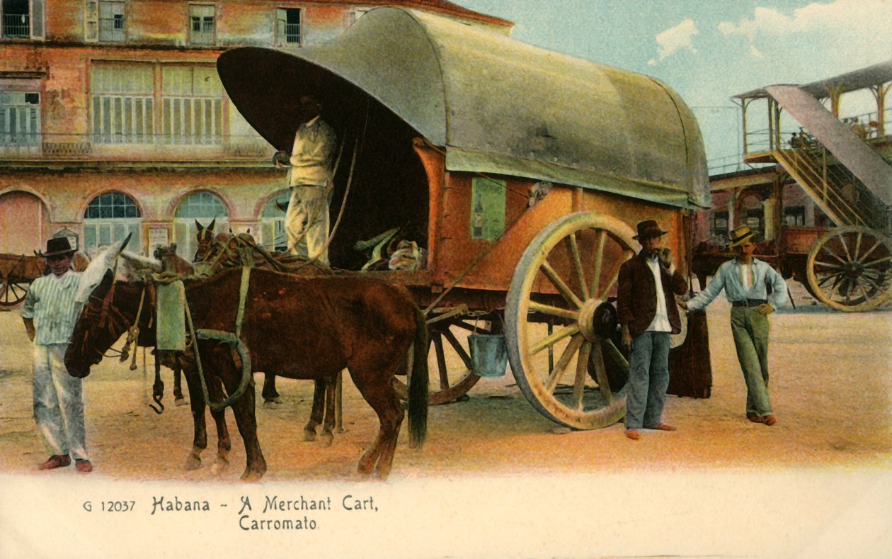 Habana - A Merchant Cart, Carromato, c1910.  by Unbekannt