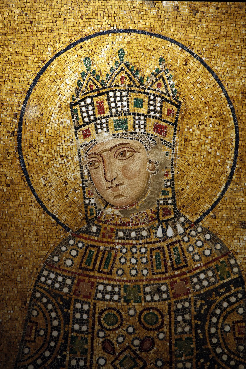 Empress Zoe (detail), Hagia Sophia Mosaic, Istanbul, Turkey by Unbekannt