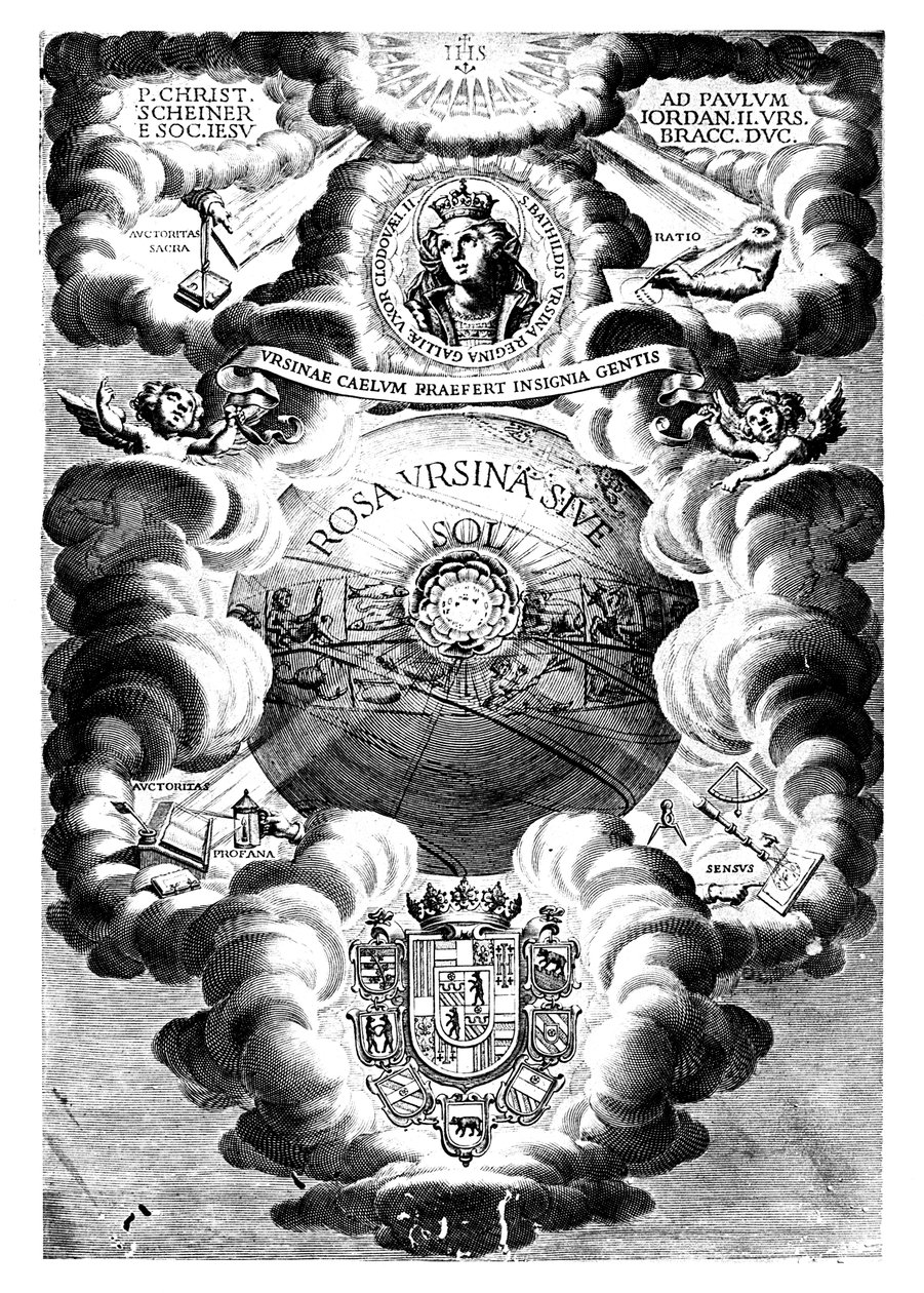 Half-title of Rosa Ursina, by Christopher Scheiner, 1630 by Unbekannt