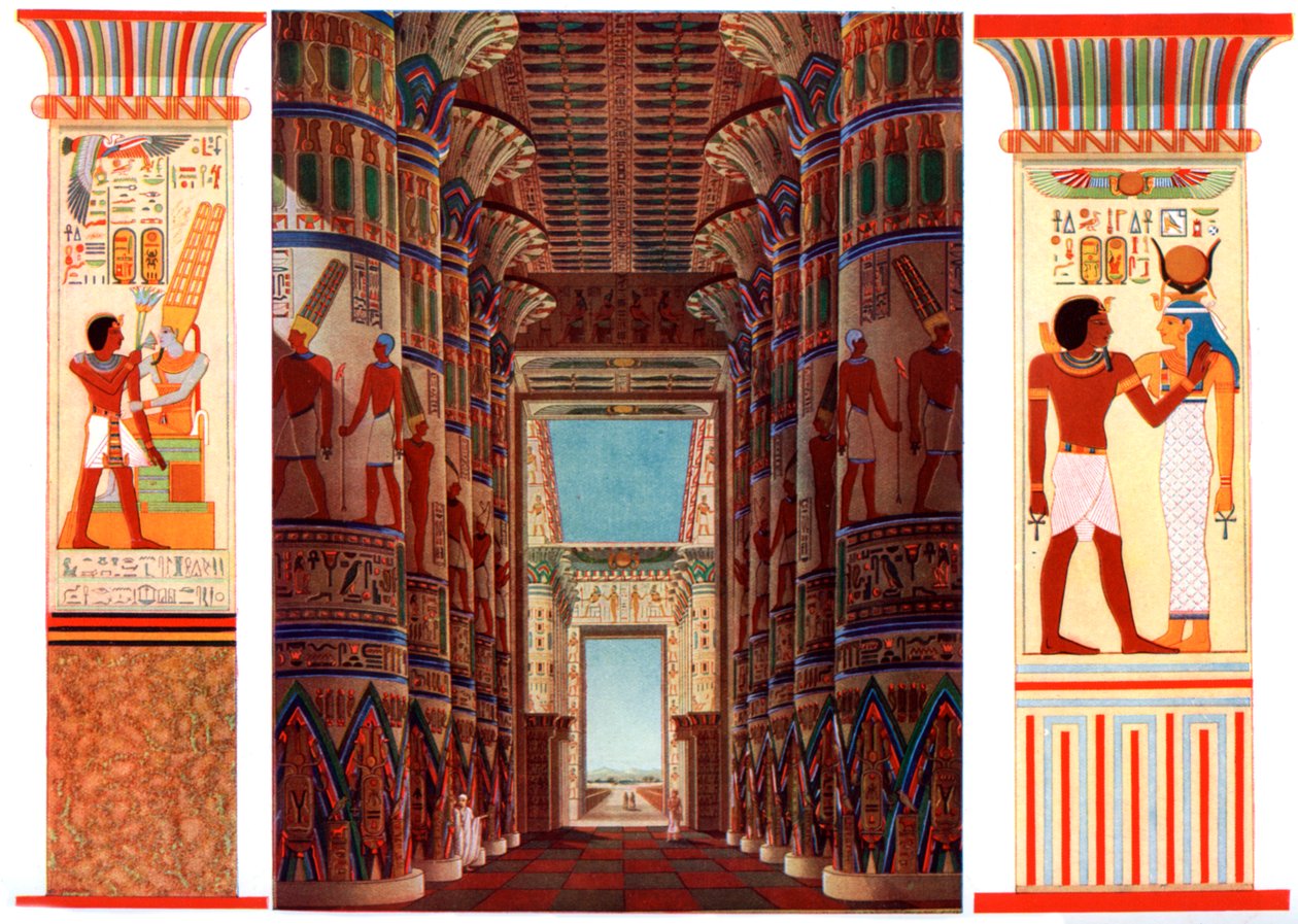 Hall of Columns in the Great Temple of Karnak, Egypt by Unbekannt