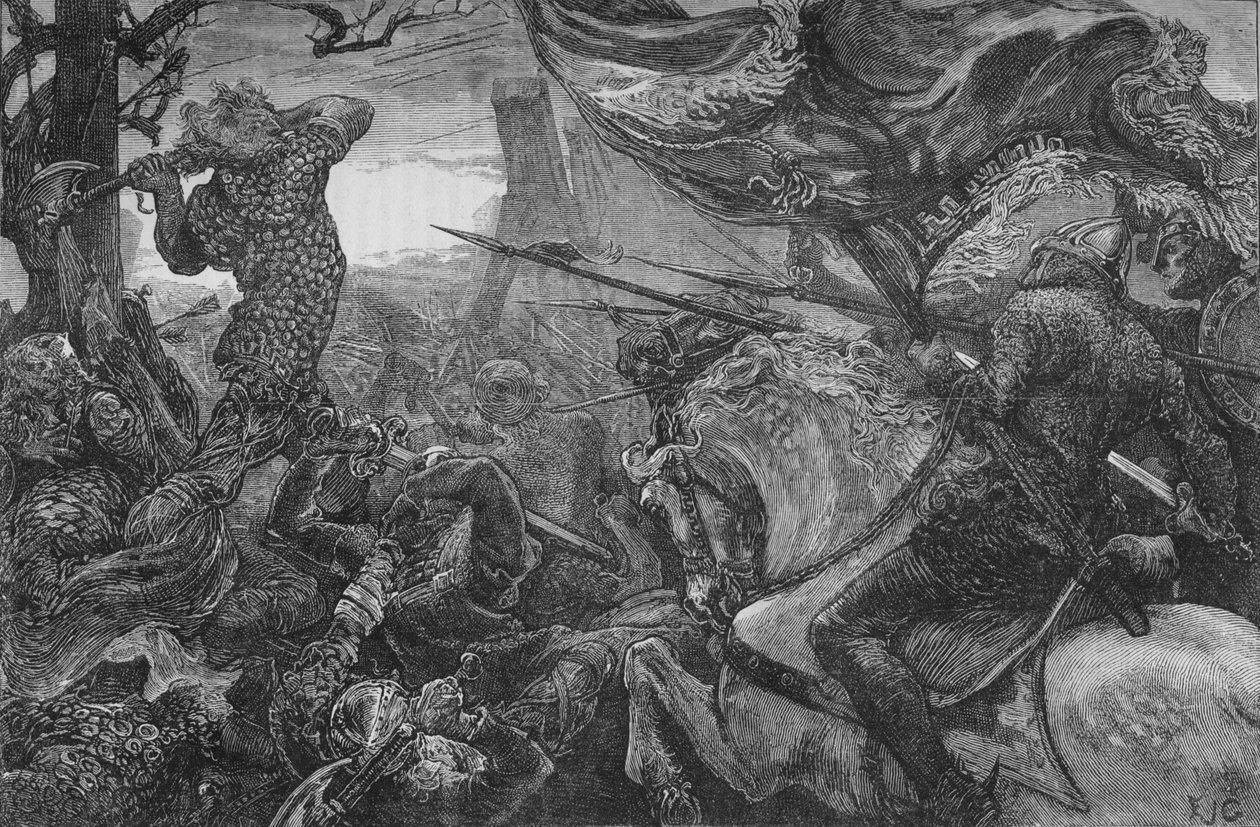Harold at the Battle of Hastings, 1066 by Unbekannt
