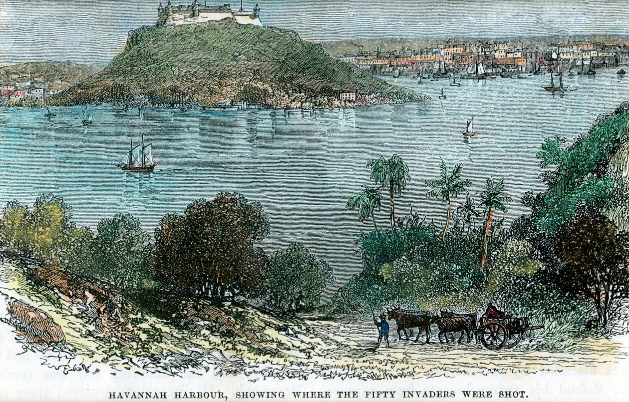 Havannah Harbour, Showing Where the Fifty Invaders Were Shot, Cuba, c1880 by Unbekannt
