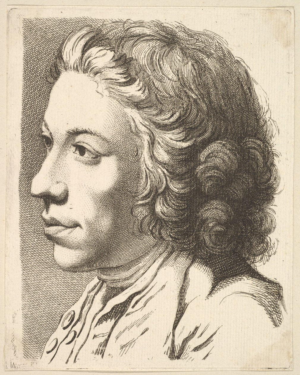 Head of a Man in Profile, from Livre de Têtes Gravées d