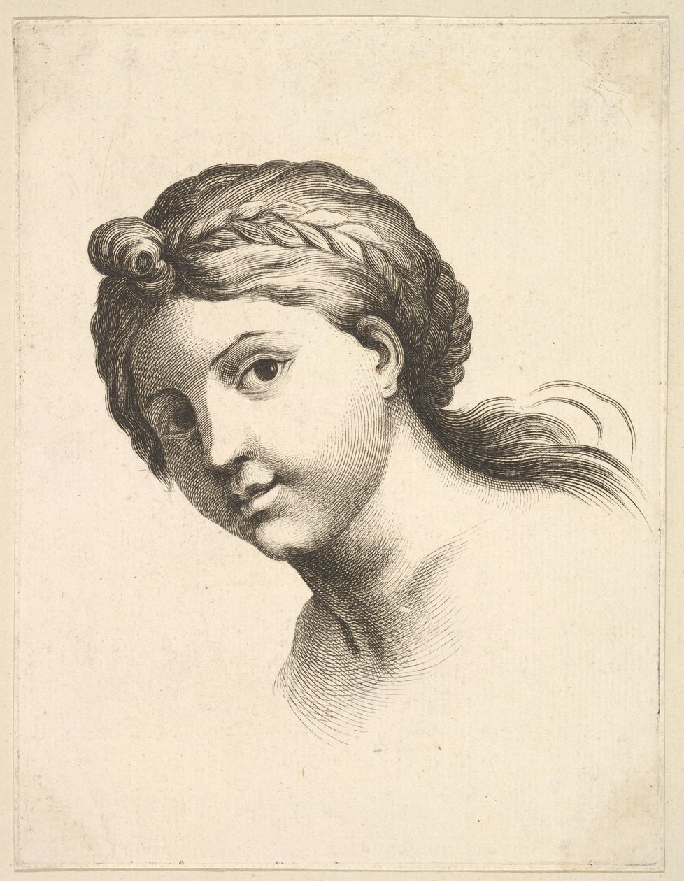 Head of a Woman, from Livre de Têtes Gravées d