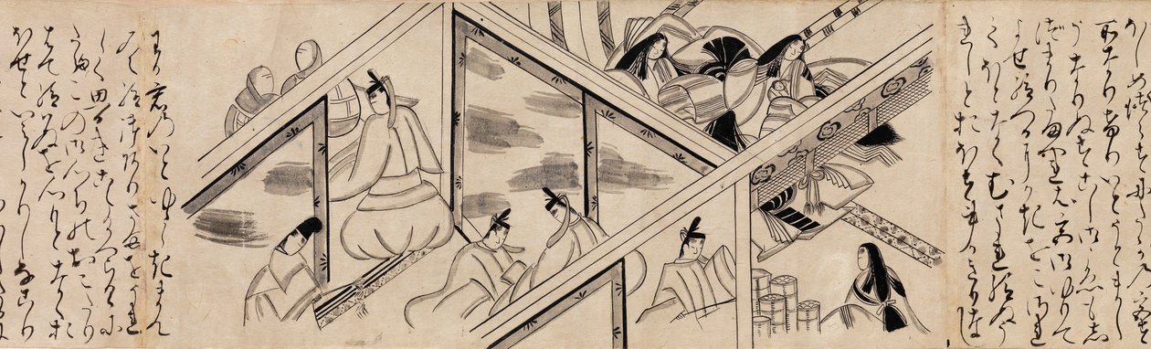 Heartvine Aoi chapter from The Tale of Genji, 16th century by Unbekannt