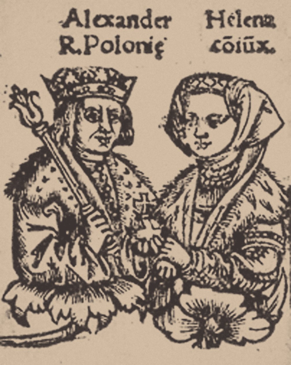 Helena Ivanovna of Moscow with Alexander Jagiellon, 1519 by Unbekannt