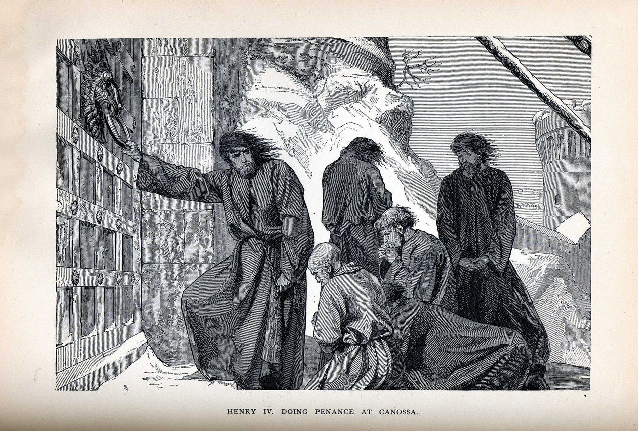 Henry IV Doing Penance at Canossa, 1882 by Unbekannt