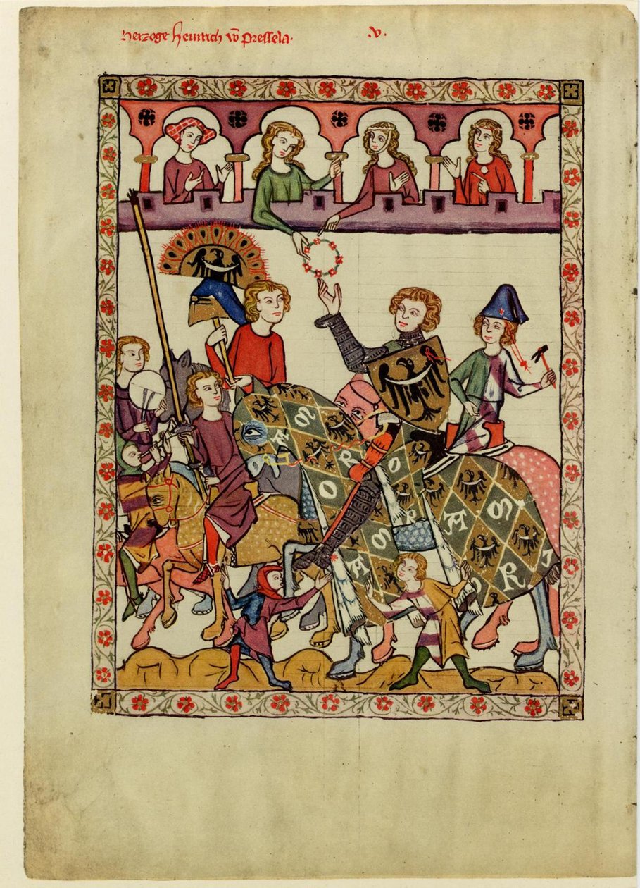 Henry IV Probus, Duke of Silesia-Wroclaw From the Codex Manesse, Between 1305 and 1340 by Unbekannt