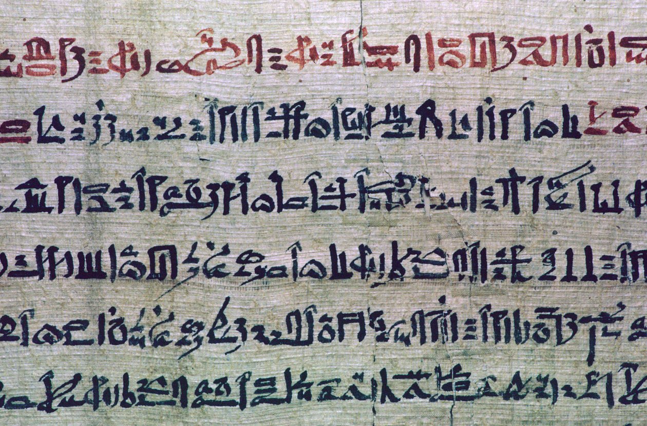 Hieratic Egyptian Script from the Book of the Dead by Unbekannt