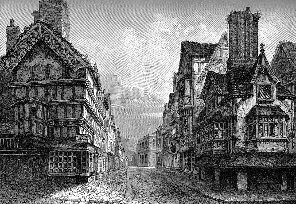 High Street, Shrewsbury, 1825-1893 by Unbekannt