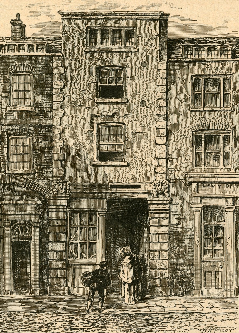 House Said to Have Been Occupied by Dryden in Fetter Lane, 1897 by Unbekannt