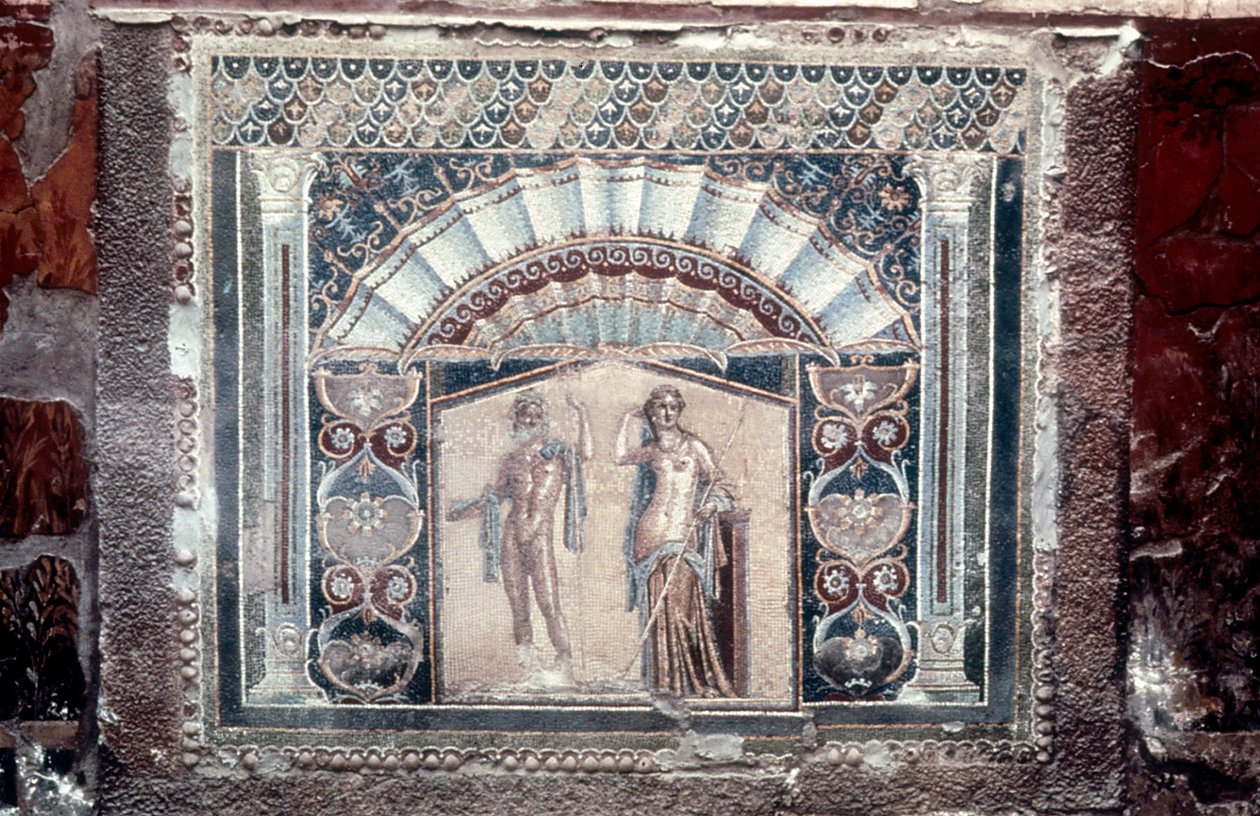 House of Neptune and Amphitrite mosaic, Roman, Herculaneum by Unbekannt