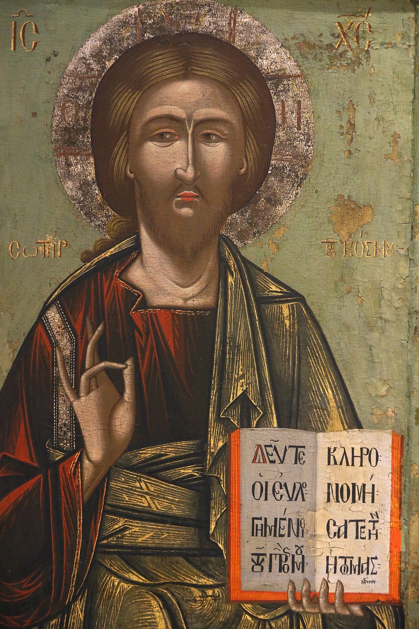 Icon in Pedoulas Byzantine Museum: Christ Pantocrator (18th Century), Pedoulas, Cyprus by Unbekannt