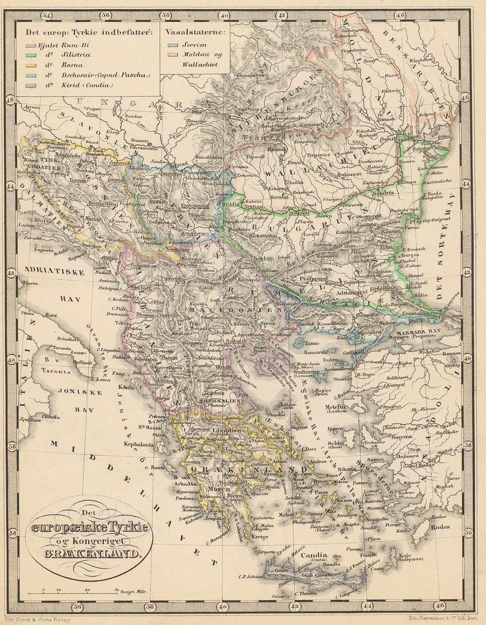 Illustration from the book Atlas of All Parts of the Earth by unknown author and published by Chr. Steen & Søn (Copenhagen, 1857) by Unbekannt