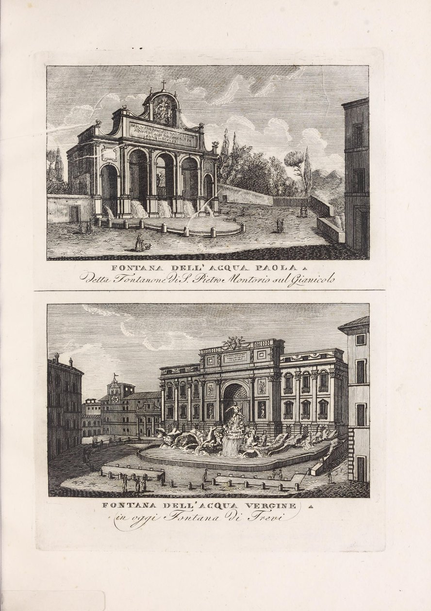 Illustration from the book Collection of Ancient and Modern Views of the City of Rome and Its Surroundings by unknown author and published by Presso Piale neg.e di stampe a S. Carlo al Corso (1816) by Unbekannt