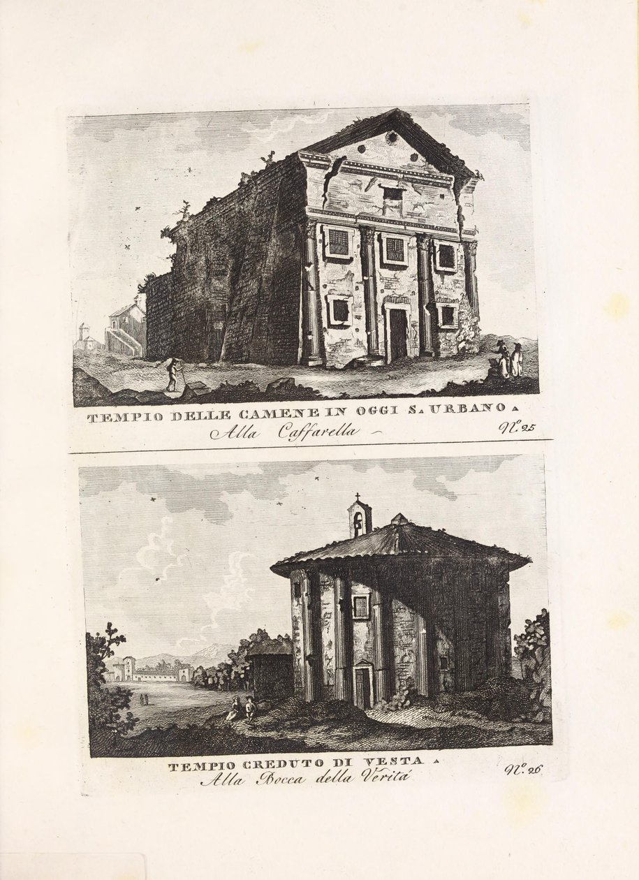 Illustration from the book Ancient and Modern Views of the Most Interesting Places in the City of Rome by unknown author and published by Presso Venanzio Monaldini, Stefano Piale in Piazza di Spagna (ca. 1820) by Unbekannt