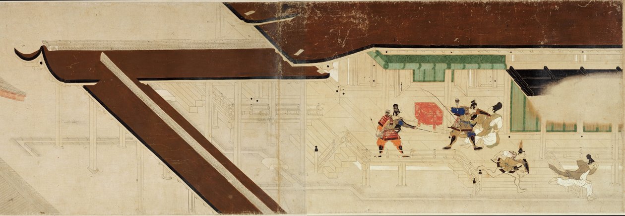 Illustrated Tale of the Heiji Civil War The Imperial Visit to Rokuhara 1 scroll by Unbekannt