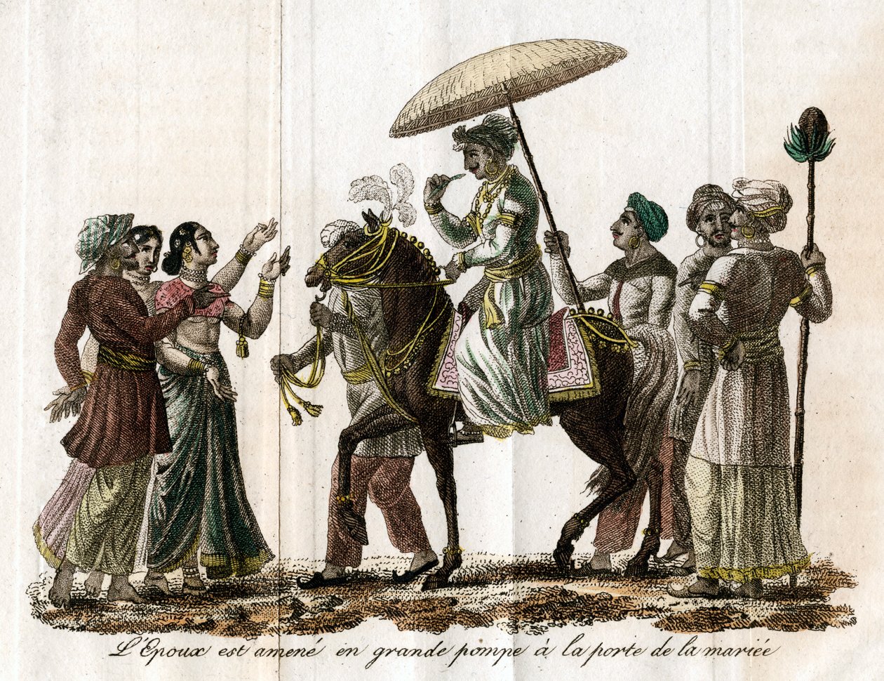 Indian Wedding Procession by Unbekannt