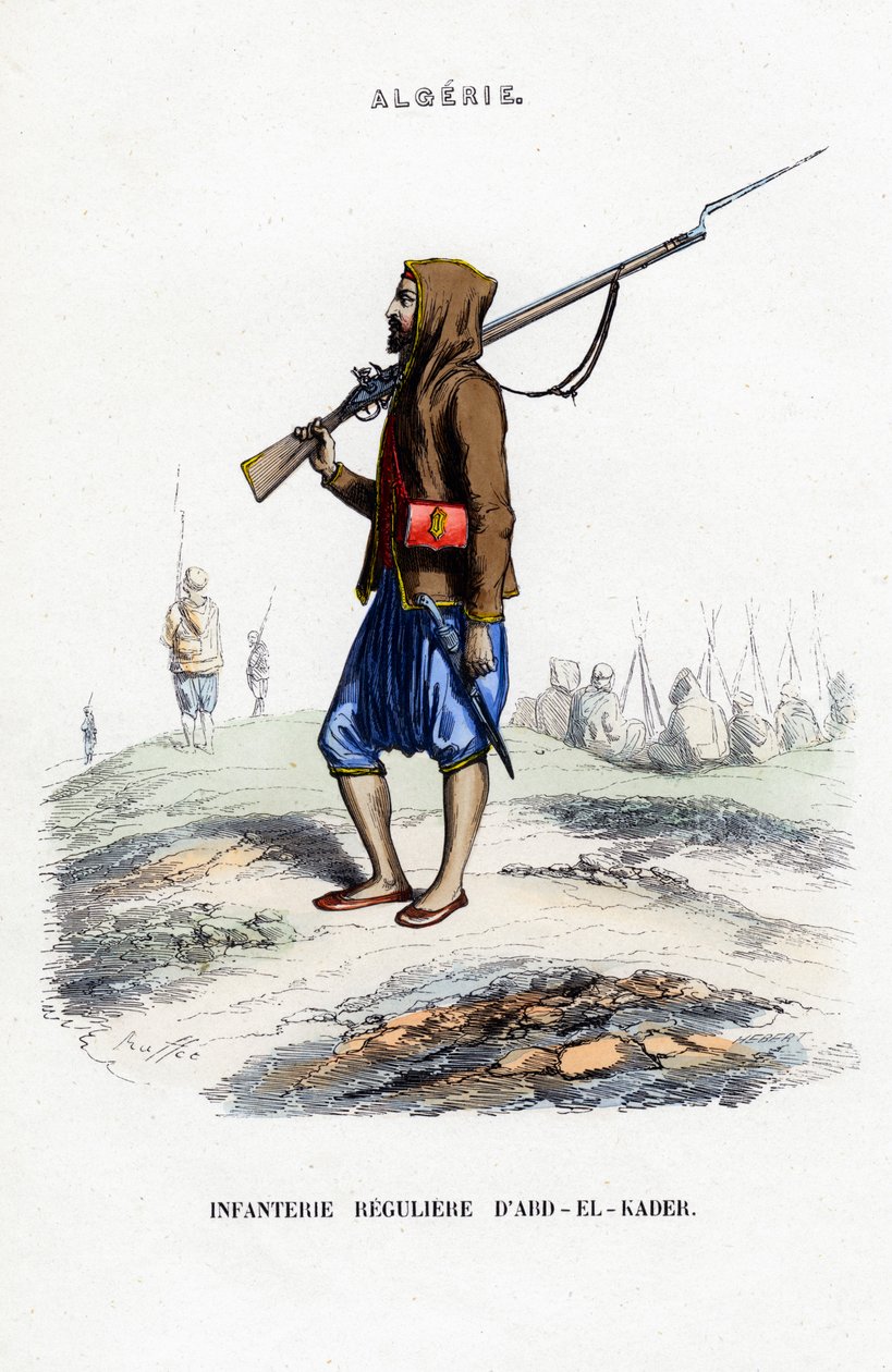 Infantry of Abd-el-Kader, Algeria by Unbekannt