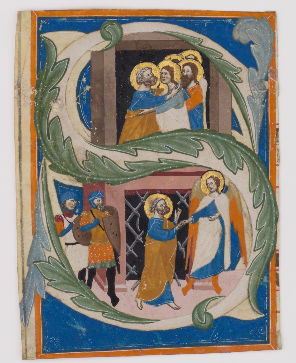 Initial S with Saint Peter Liberated from Prison by Unbekannt