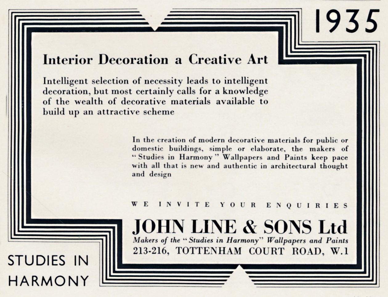 Interior Decoration a Creative Art - John Line & Sons Ltd by Unbekannt
