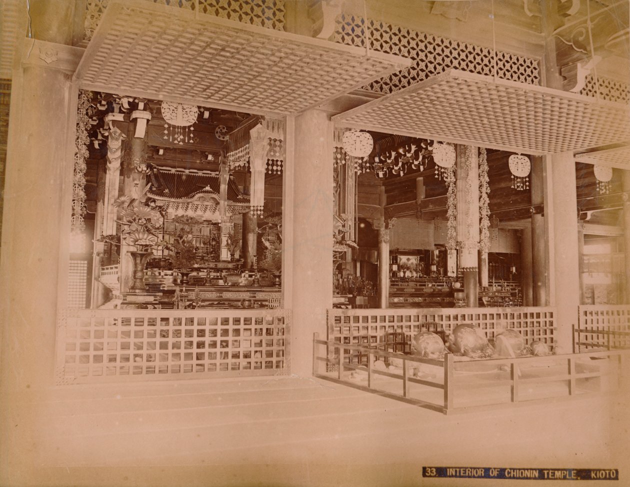 Interior of Chionin Temple, Kioto by Unbekannt