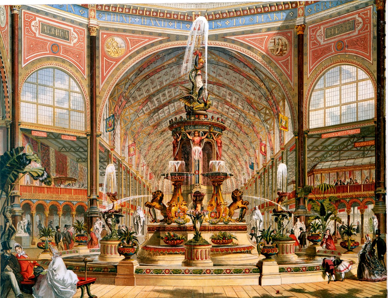 Interior of the Crystal Palace during the International Exhibition by Unbekannt
