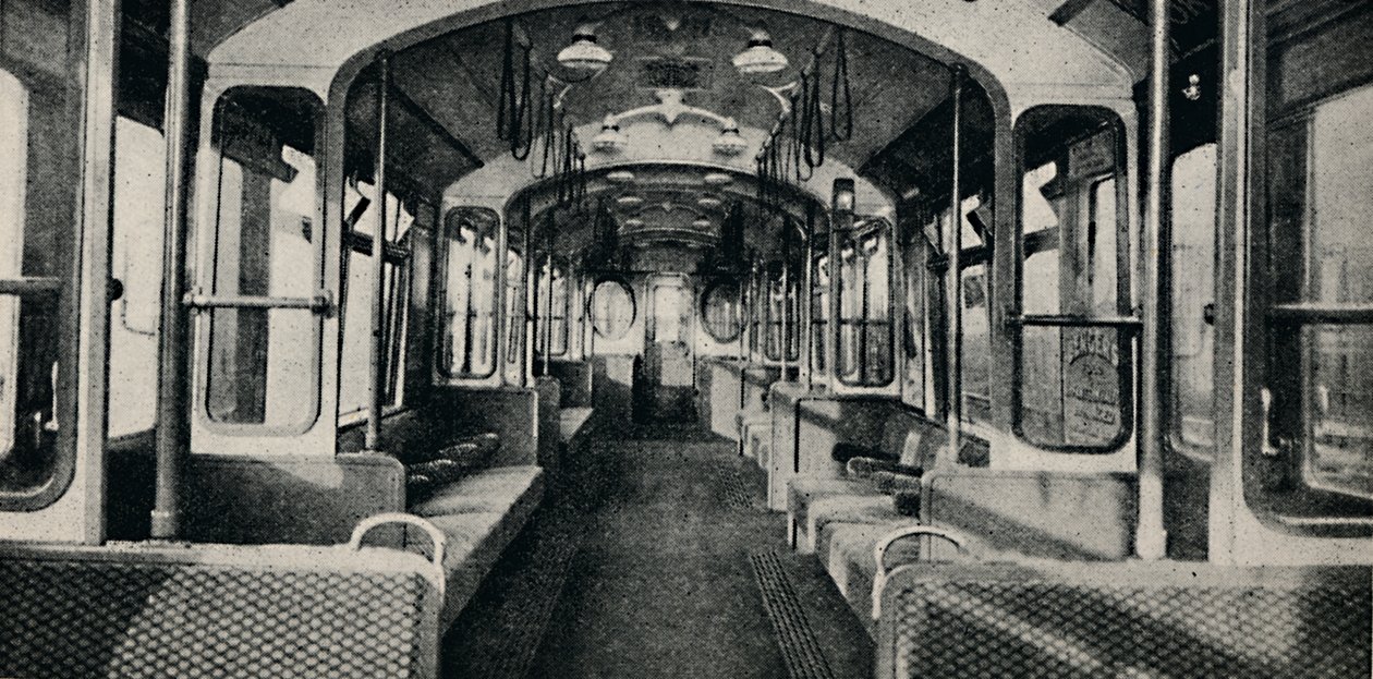 Interior of the Latest Type of Tube Coach by Unbekannt