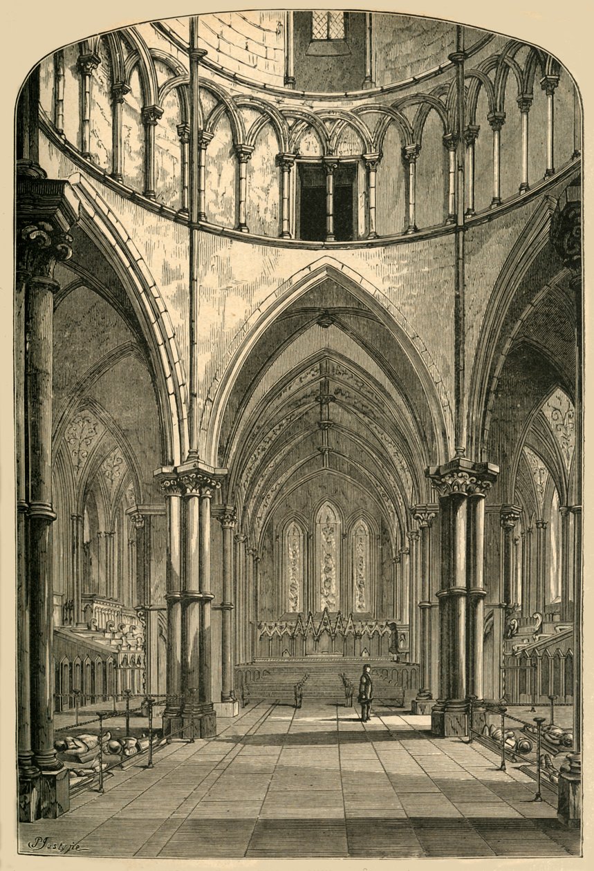 Interior of the Temple Church, 1870, 1897 by Unbekannt