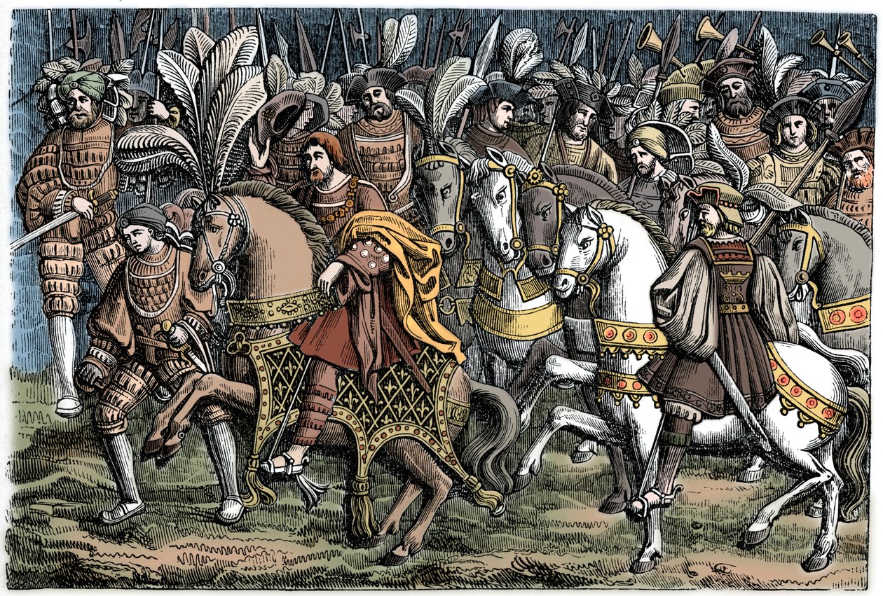 Interview between Francis I and Henry VIII on the Field of the Cloth of Gold by Unbekannt