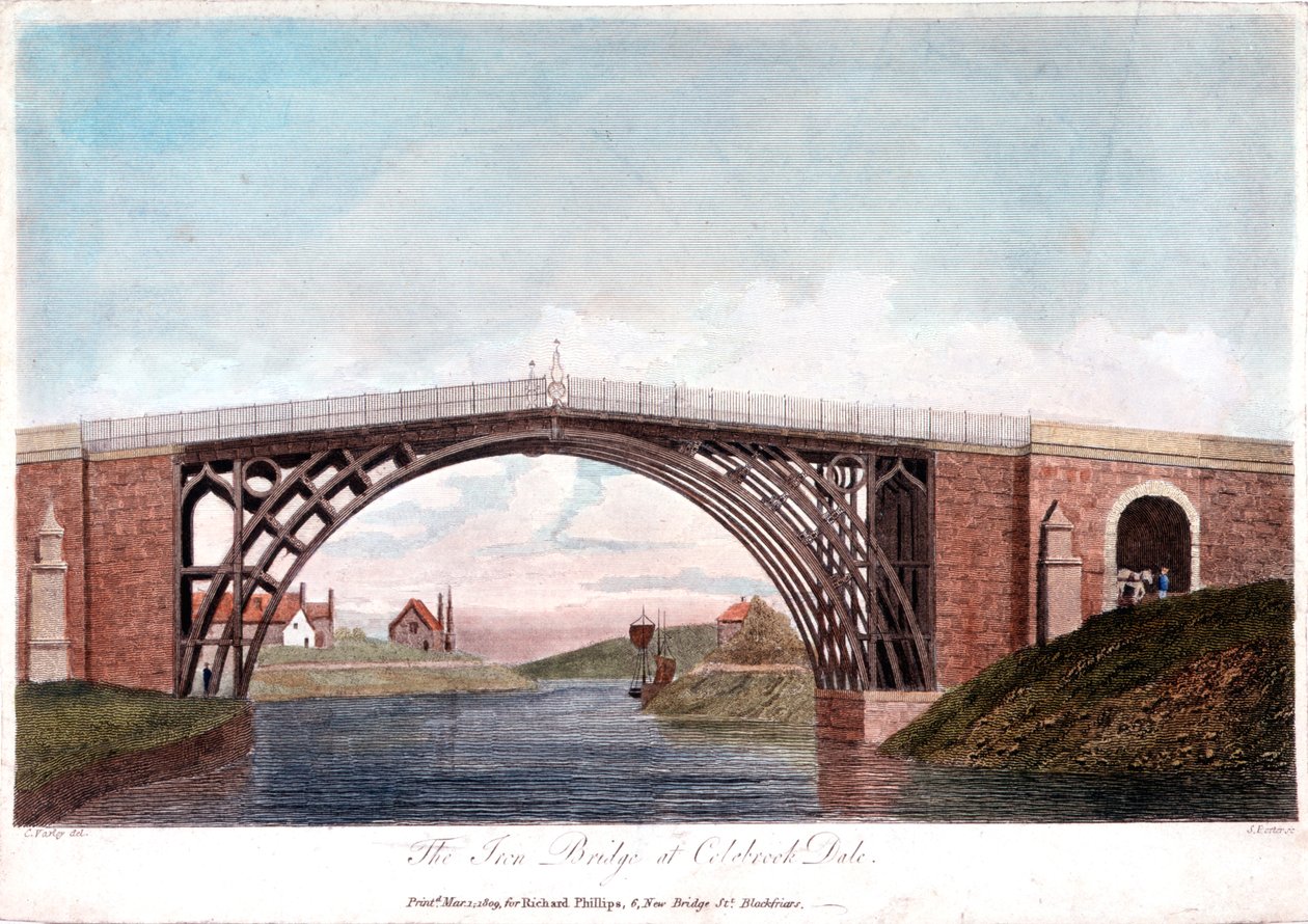 Iron Bridge Across the Severn at Ironbridge, Coalbrookdale, England, built 1779-1809 by Unbekannt