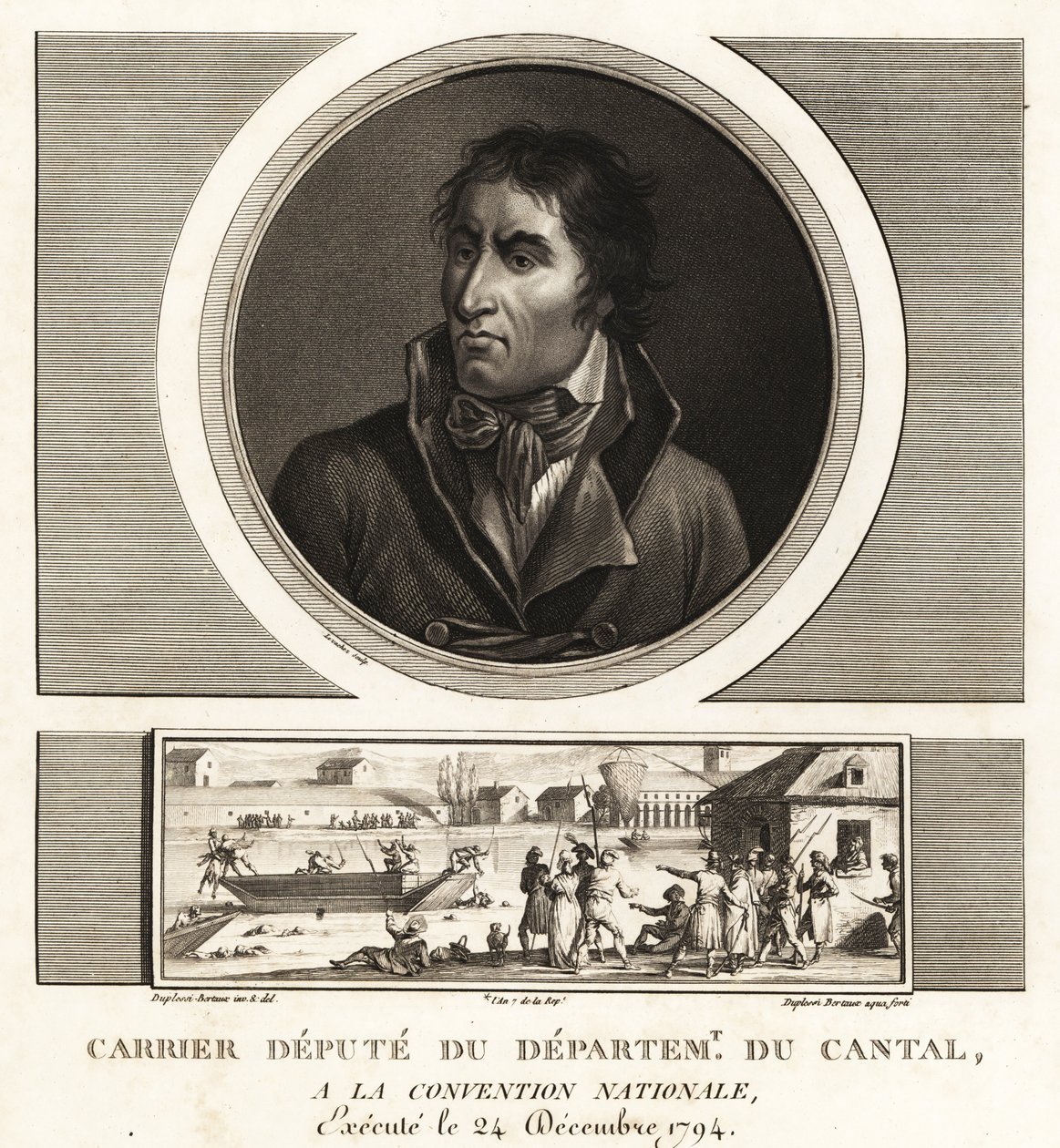 Jean-Baptiste Carrier, Deputy of the Department of Cantal at the National Convention, guillotined 1794 by Unbekannt
