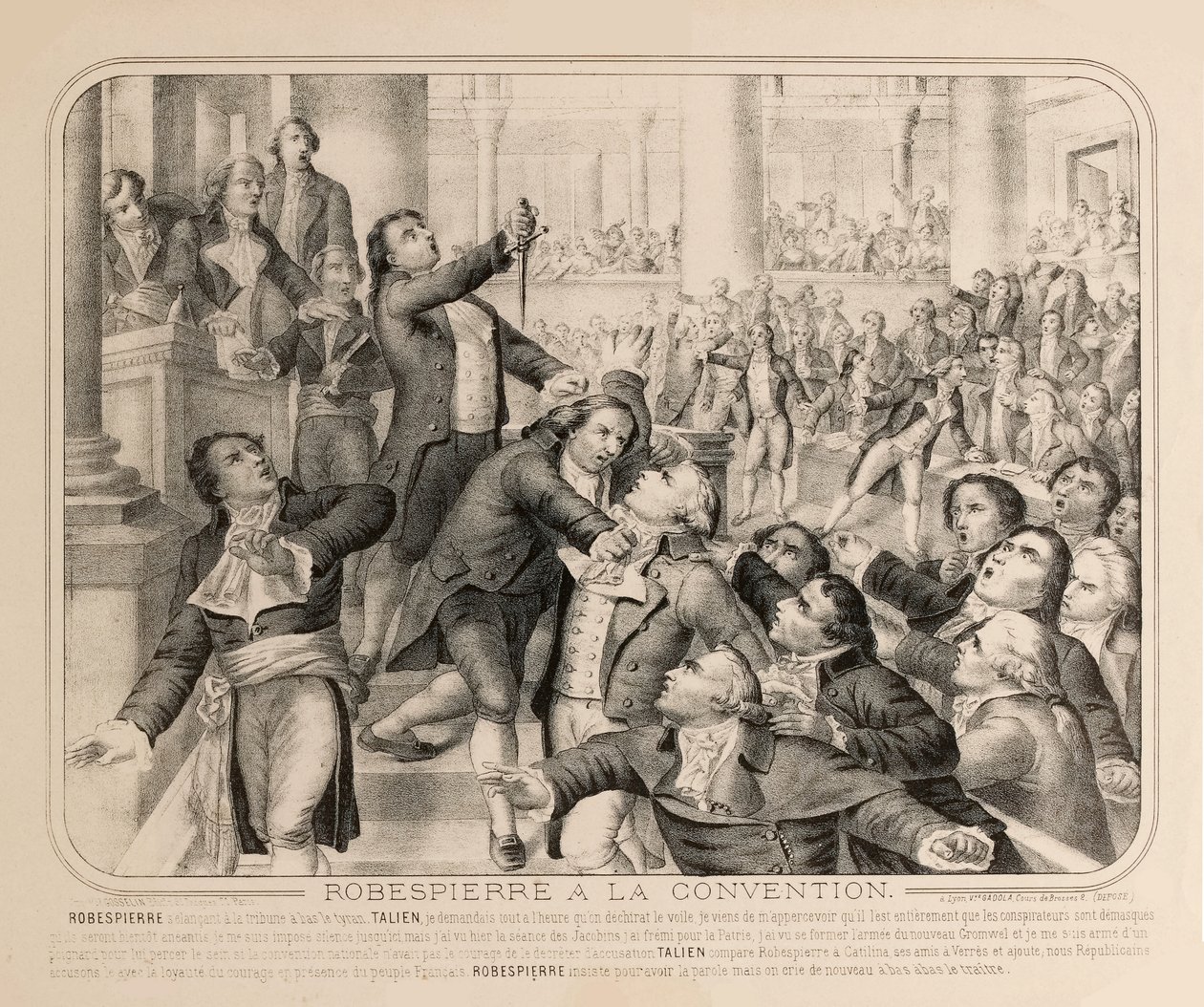Jean-Lambert Tallien at the Tribune of the National Convention on the 9th Thermidor by Unbekannt