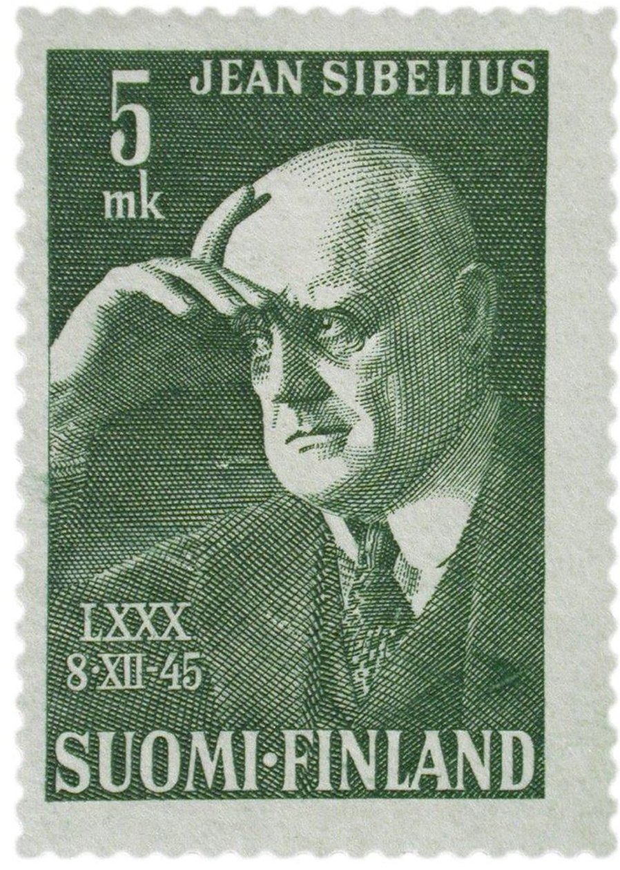 Jean Sibelius Postage Stamp by Unbekannt