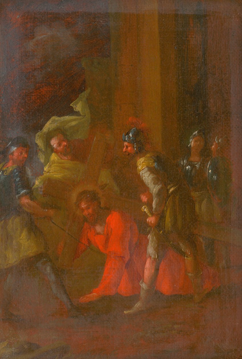 Jesus Falls for the First Time Under the Cross. Study for the Way of the Cross III by Unbekannt