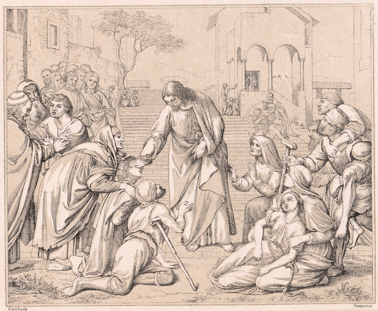 Jesus Healing the Multitudes, c1880 by Unbekannt