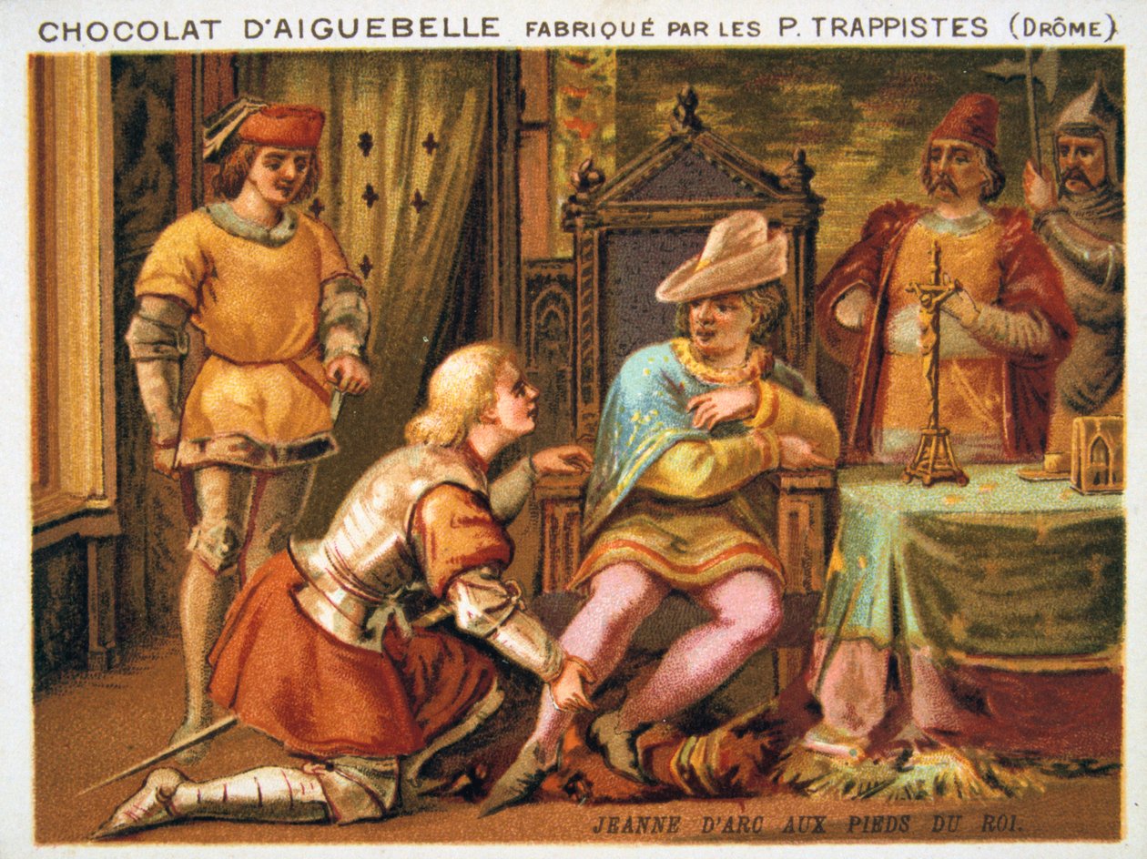 Joan of Arc at the feet of Charles VII by Unbekannt