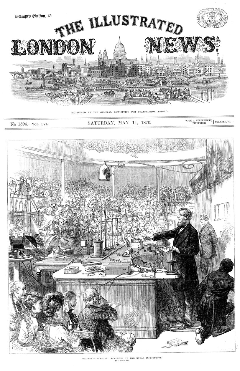John Tyndall Lecturing on Electromagnetism at the Royal Institution, London by Unbekannt