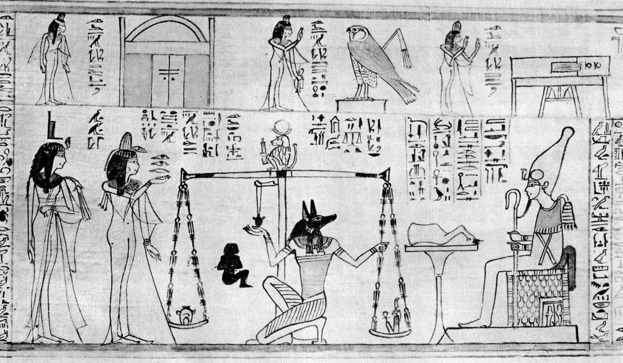 Judgement of the Dead, from the Temple of Deir-el-Bahari, Egypt by Unbekannt
