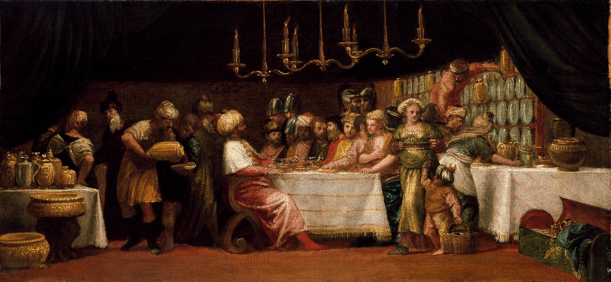 Judith Feasted by Holofernes, c. 16th century by Unbekannt