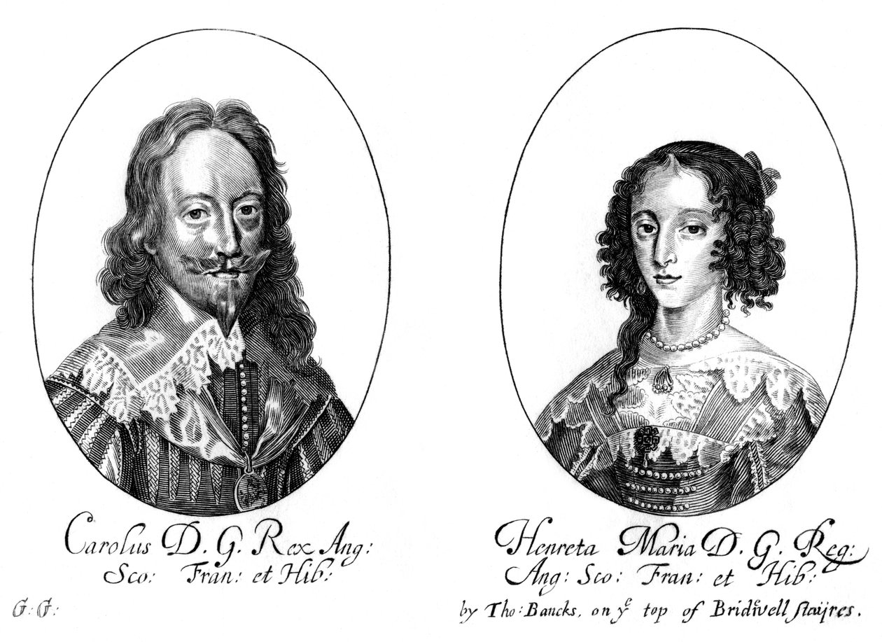 King Charles I and Queen Henrietta Maria by Unbekannt