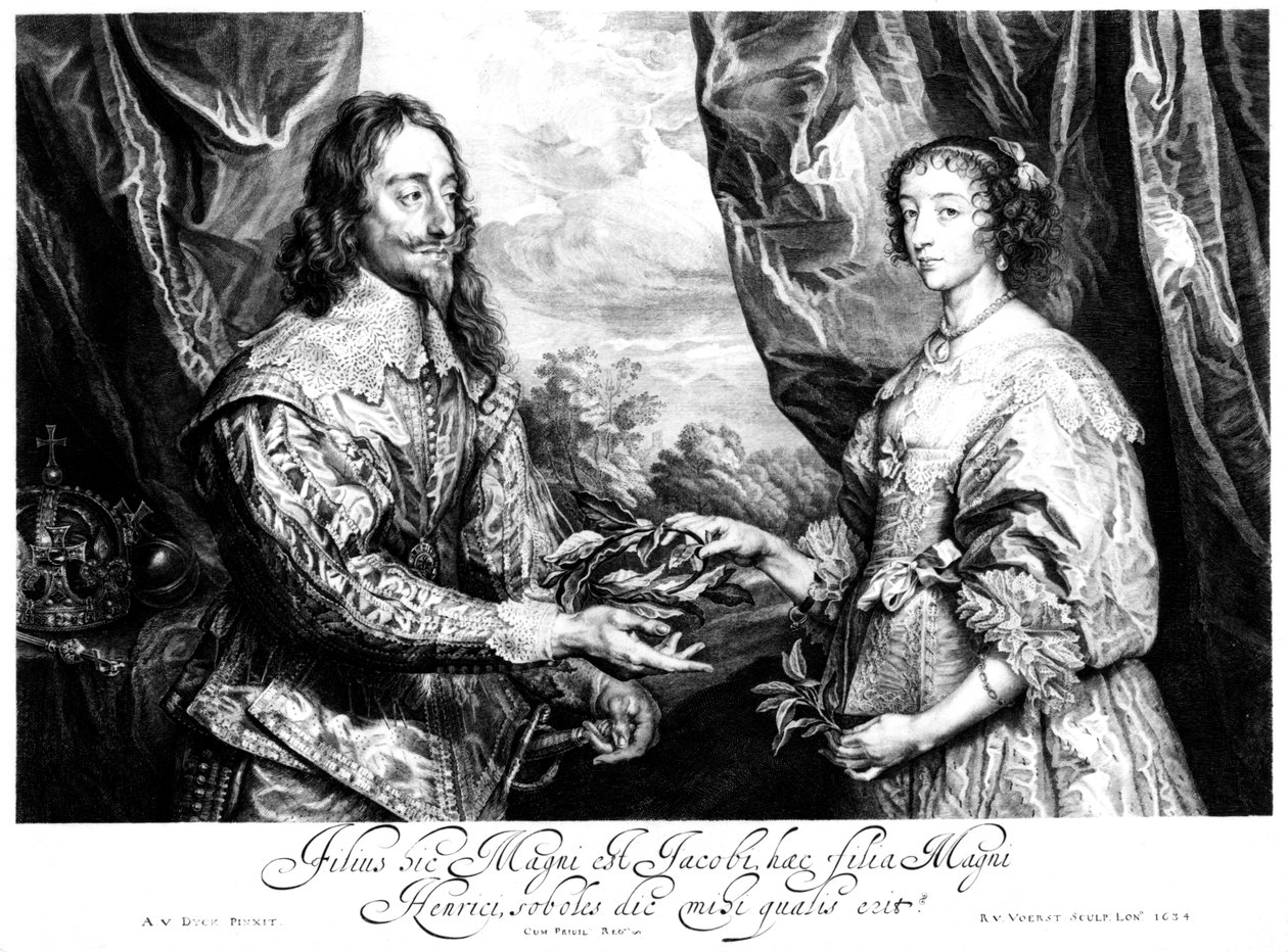 King Charles I and Queen Henrietta Maria by Unbekannt
