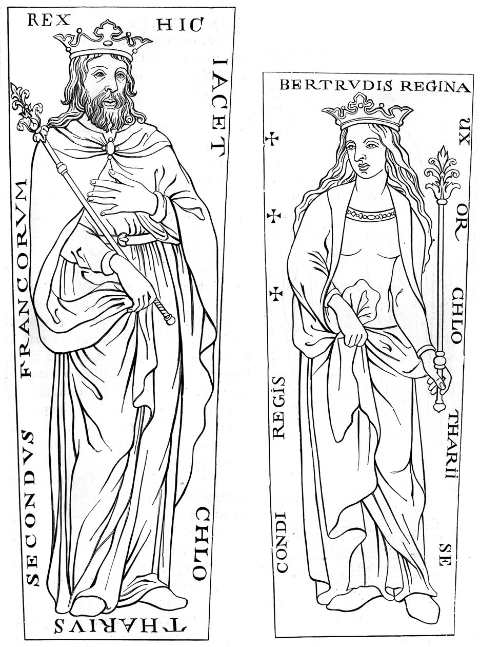 King Clotaire II and Bertude by Unbekannt